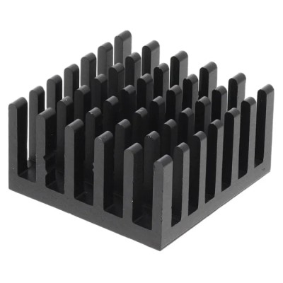 Fischer Elektronik Heatsink, Universal Square Alu, Black Anodised Aluminium, Thermal Resistance 14.8K/W 12.3 ICK PGA 8x8x12