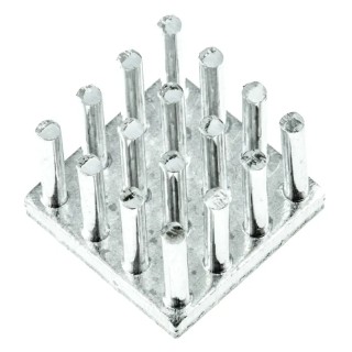 Fischer Elektronik Heatsink, Universal Square Alu, Aluminium Black Anodised, Thermal Resistance 9.8K/W, 10 mm ICK S 14x14x10