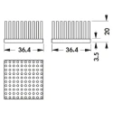 Fischer Elektronik Heatsink Universal Square Aluminium Black Anodised 3.2K/W Thermal Resistance 20 mm Height ICK S 36x36x20