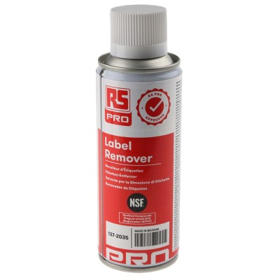 RS PRO 200 ml Aerosol Food Grade Label Remover Solvent for Fast Label Removal 137-2035
