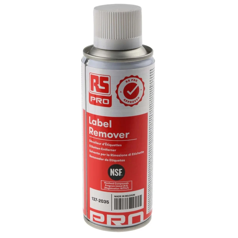 RS PRO 200 ml Aerosol Food Grade Label Remover Solvent for Fast Label Removal 137-2035