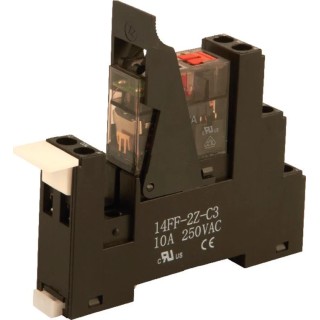 Hongfa Europe GMBH Electromechanical Interface Relay, DIN Rail Mount, 24V AC Coil, DPDT 8A 2RMTFL-24A-3