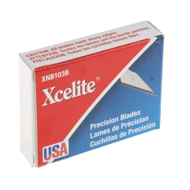 Weller Xcelite Steel Fine Point Diagonal Safety Knife Blade, 100 Pieces Pack XNB103 B
