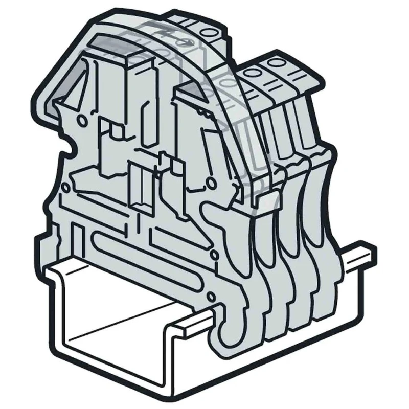 Legrand 375 Series Terminal Block Accessory Clear Cover for Use with DIN Rail Terminal Blocks 0 375 65