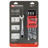 Facom 10-Piece Ratchet Spanner Set 8 To 19 mm Chrome Vanadium Steel 467BF.JP10PB