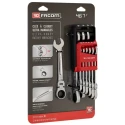 Facom 10-Piece Ratchet Spanner Set 8 To 19 mm Chrome Vanadium Steel 467BF.JP10PB