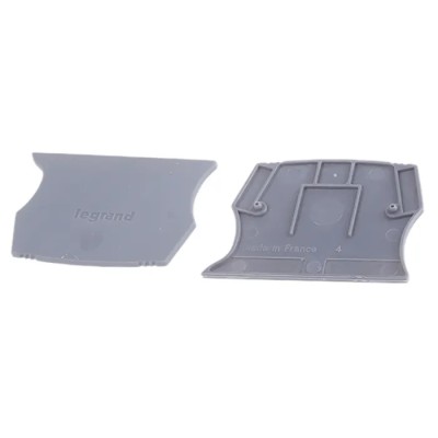 Legrand 375 Series Grey Polyamide End Cover for Use with DIN Rail Terminal Blocks 0 375 50