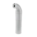 Werma 894 Series Clear Signal Tower No Sounder Component, 3 Lights 230V AC Tube, Wall Mount 894.180.68