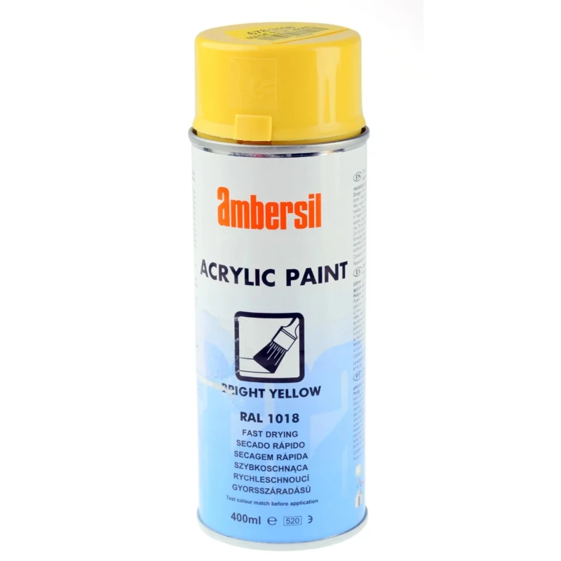 Ambersil Acrylic-Based 400 ml RAL 1018 Yellow Gloss Spray Paint 31653-AG