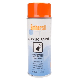 Ambersil 400 ml RAL 2004 Orange Gloss Acrylic Spray Paint 31653-AO