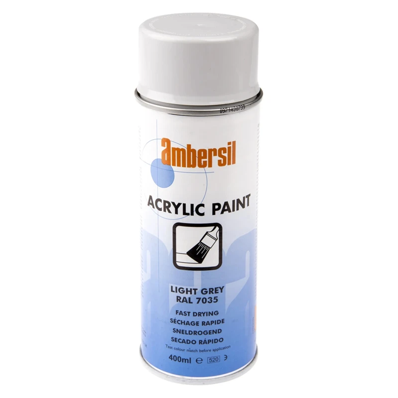 Ambersil 400 ml RAL 7035 Grey Gloss Acrylic Spray Paint 31653-AJ