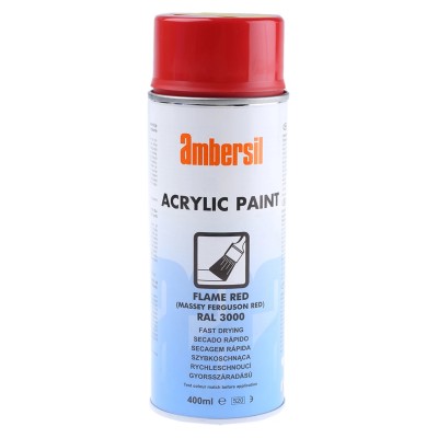Ambersil 400 ml Red Gloss Acrylic-Based Spray Paint for Metal, Wood, Concrete 31653-AM