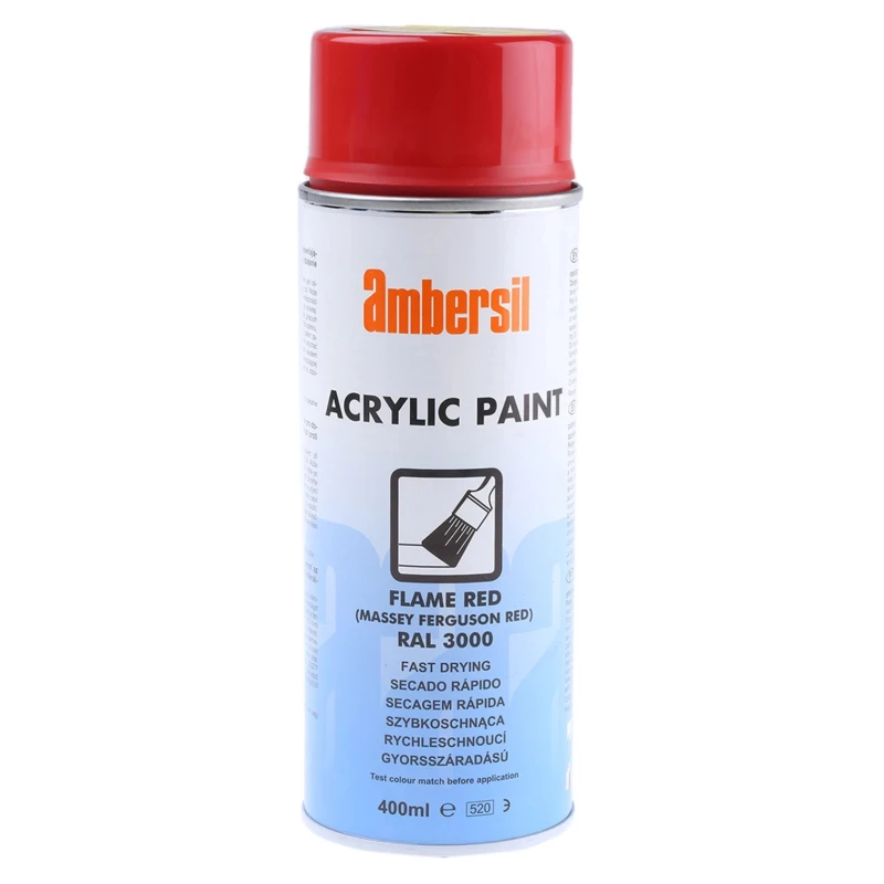 Ambersil 400 ml Red Gloss Acrylic-Based Spray Paint for Metal, Wood, Concrete 31653-AM