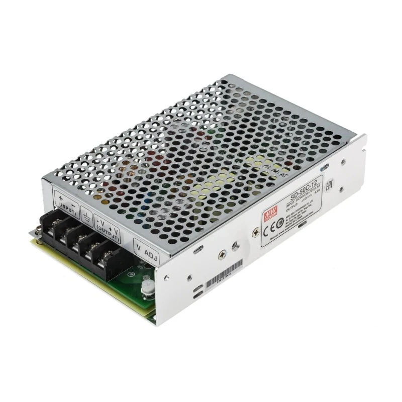 MEAN WELL DC/DC Converter 50.4W, 12V Output, 36-48V Input, Chassis Mount SD-50C-12