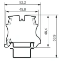 Legrand 371 Series DIN Rail Terminal Block Grey, 2.5mm², 1-Level, Screw Termination, 800V, 27A 0 371 60