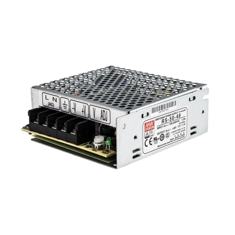 MEAN WELL RS-50-48 Switching Power Supply 48V DC 52.8W Chassis Mount RS50 Series