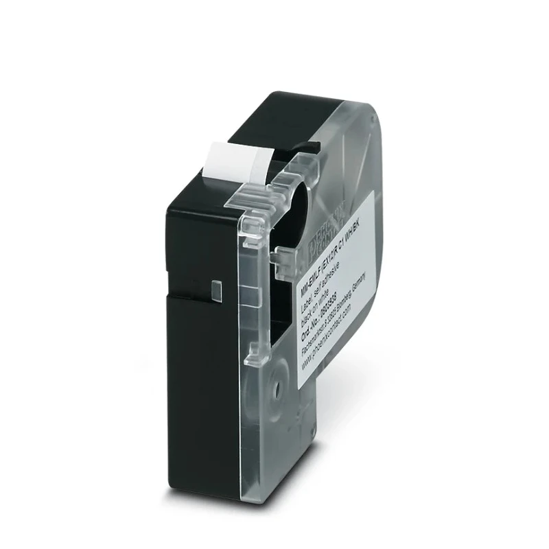 Phoenix Contact Label Printer Tape , Vinyl Polymer, White with Black Imprint, 8 m Continuous Length, Acrylic Adhesive 0803938