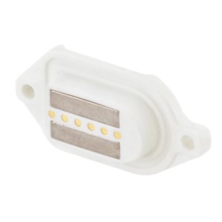 Rosenberger MultiMag 6 Straight Panel Mount 6 Way Magnetic Connector Brass Contact PCB M9K702-400L