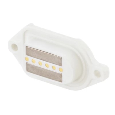 Rosenberger MultiMag 6 Straight Panel Mount 6 Way Magnetic Connector Brass Contact PCB M9K702-400L