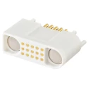 Rosenberger MultiMag 15 Straight Panel 15 Way Magnetic Connector Brass Contact Solder M9K102-199L