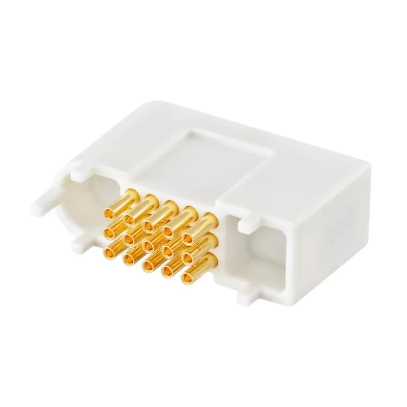 Rosenberger MultiMag 15 Straight Panel 15 Way Magnetic Connector Brass Contact Solder M9K102-199L