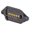 Rosenberger MultiMag 6 Straight Panel Mount 6 Way Magnetic Connector Brass Contact PCB M9K701-400L