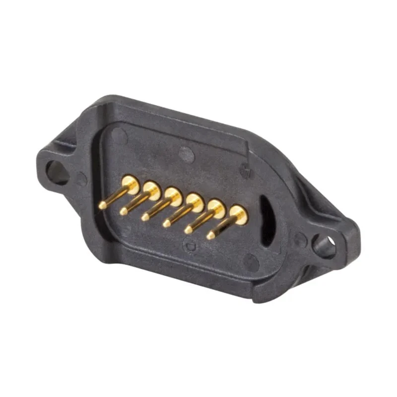 Rosenberger MultiMag 6 Straight Panel Mount 6 Way Magnetic Connector Brass Contact PCB M9K701-400L
