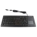 Cherry Wired USB Compact Touchpad Keyboard, QWERTY (UK), Black, Industrial Grade, USB Connection G84-5500LUMGB-2