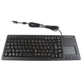 Cherry Wired USB Compact Touchpad Keyboard, QWERTY (UK), Black, Industrial Grade, USB Connection G84-5500LUMGB-2