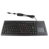 Cherry Wired USB Compact Touchpad Keyboard, QWERTY (UK), Black, Industrial Grade, USB Connection G84-5500LUMGB-2