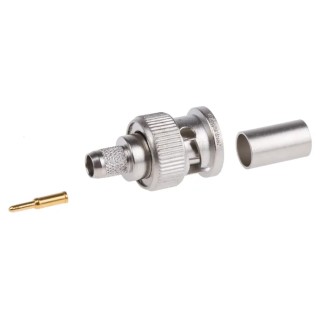 Telegartner BNC Series Coaxial Connector Cable Male BNC 75 Ω Straight Body Crimp J01002F1288