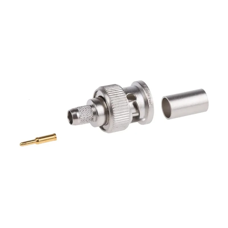 Telegartner BNC Series Coaxial Connector Cable Male BNC 75 Ω Straight Body Crimp J01002F1288