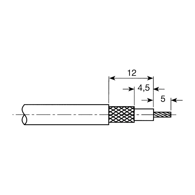 Telegartner BNC Series Coaxial Connector Cable Male BNC 75 Ω Straight Body Crimp J01002F1288