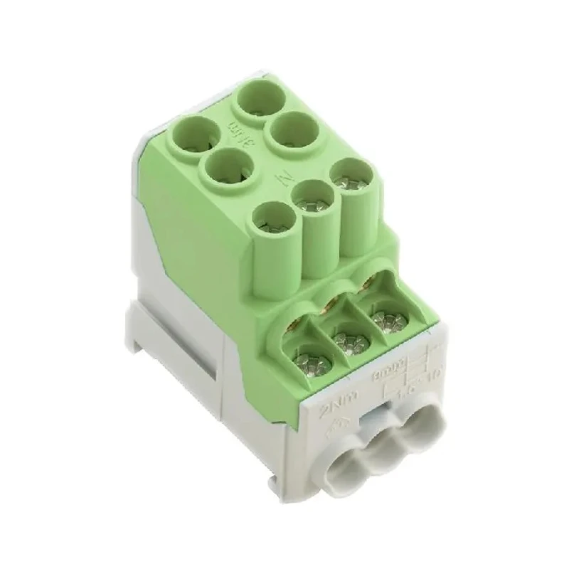 Weidmüller Distribution Block 6 Way Green, 690 V AC/DC, 100A, Wemid Housing 1561930000