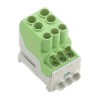 Weidmüller Distribution Block 6 Way Green, 690 V AC/DC, 100A, Wemid Housing 1561930000