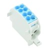 Weidmüller Distribution Block 2 Way 1 kV AC, 1 kV DC, 152A Current, Blue, Model 1560670000