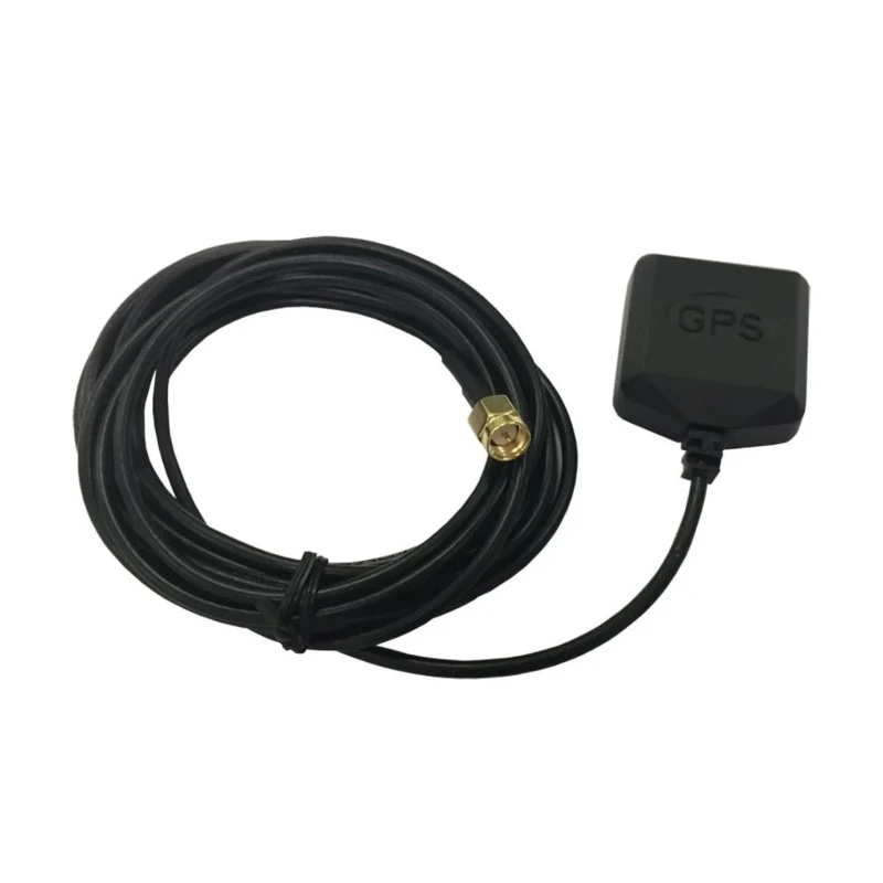 RF Solutions Active Square GPS Antenna with SMA Connector, 5m Cable, 28dBi Gain ANT-GPSC-SMA
