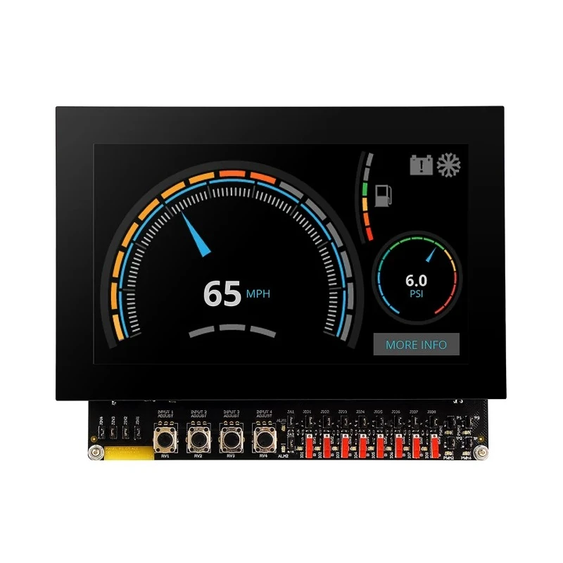 Lascar PanelPilotACE TFT Digital Multi-Function Panel Meter for Voltage, Current, Depth 75mm, Operating Temp SGD 70-A-DK+