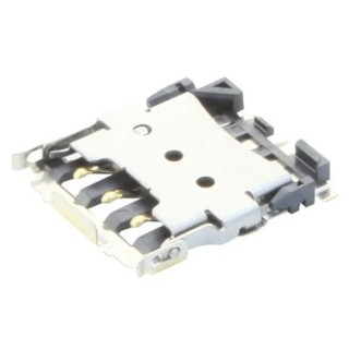 JST SCZW 6 Way Flip Cover Smart Card Memory Card Connector, Surface Mount, Solder Termination SCZW-7SA-1K(HF)