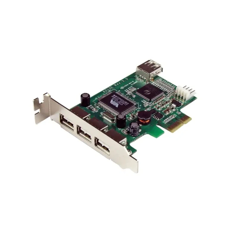 StarTech.com 4 Port USB Card PCIe USB 2.0 with 3 External and 1 Internal Ports PEXUSB4DP