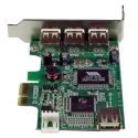 StarTech.com 4 Port USB Card PCIe USB 2.0 with 3 External and 1 Internal Ports PEXUSB4DP