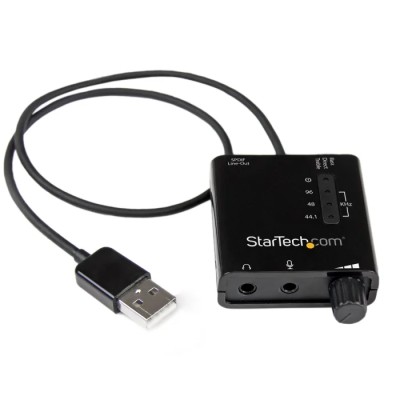 StarTech.com 5.1 Channel External USB 2.0 Sound Card with 3.5 mm Mini Jack Female Audio Connection ICUSBAUDIO2D