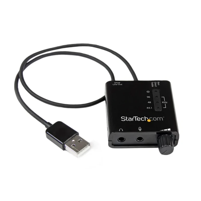 StarTech.com 5.1 Channel External USB 2.0 Sound Card with 3.5 mm Mini Jack Female Audio Connection ICUSBAUDIO2D