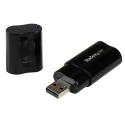 StarTech.com 2 Channel USB 2.0 External Sound Card with 3.5 mm Mini Jack Audio Interface ICUSBAUDIOB