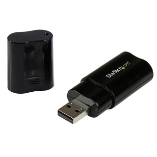 StarTech.com 2 Channel USB 2.0 External Sound Card with 3.5 mm Mini Jack Audio Interface ICUSBAUDIOB
