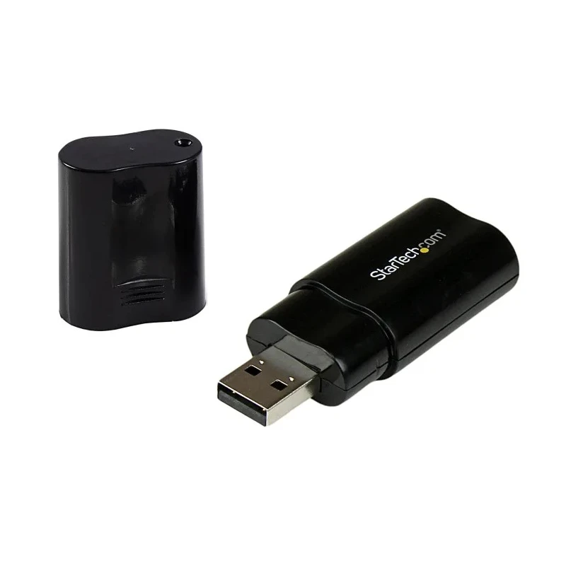 StarTech.com 2 Channel USB 2.0 External Sound Card with 3.5 mm Mini Jack Audio Interface ICUSBAUDIOB