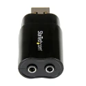 StarTech.com 2 Channel USB 2.0 External Sound Card with 3.5 mm Mini Jack Audio Interface ICUSBAUDIOB
