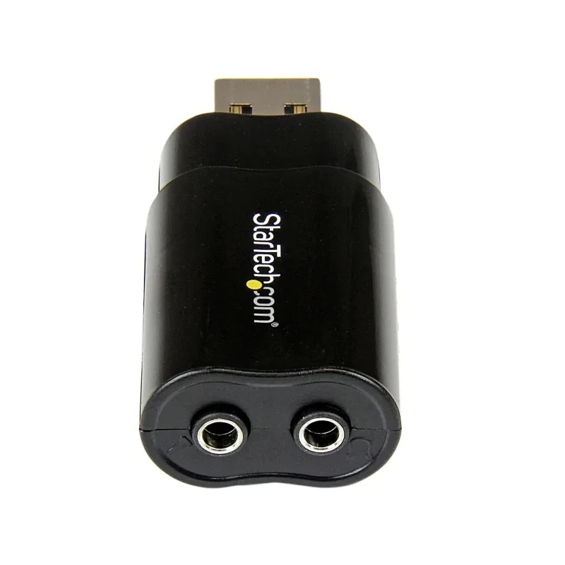 StarTech.com 2 Channel USB 2.0 External Sound Card with 3.5 mm Mini Jack Audio Interface ICUSBAUDIOB