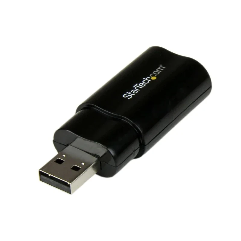 StarTech.com 2 Channel USB 2.0 External Sound Card with 3.5 mm Mini Jack Audio Interface ICUSBAUDIOB