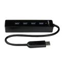 StarTech.com 4 Port USB 3.0 USB Hub, USB Powered, Dimensions 137 mm x 22 mm x 30 mm ST4300PBU3